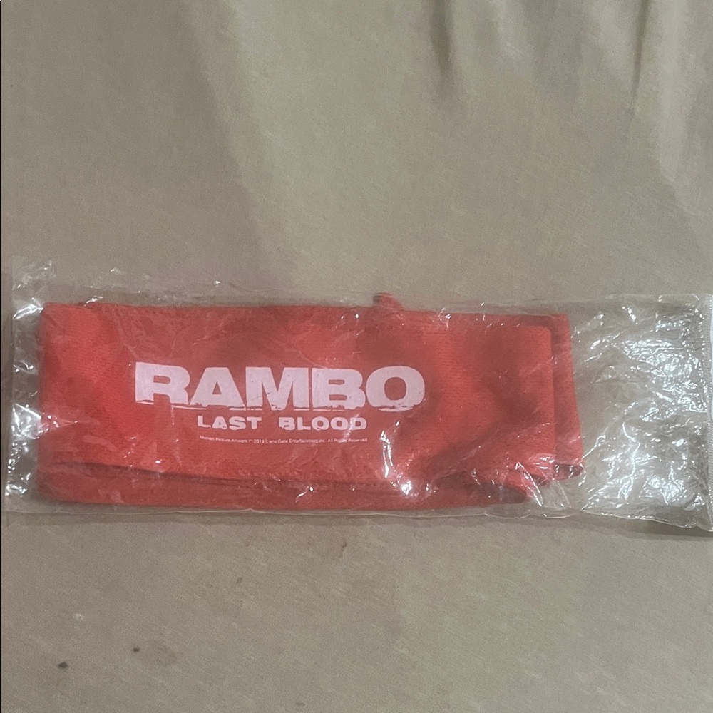 Rambo Last Blood Headband 2019 NEW Red from Stallone movie 43.5 x 2.5